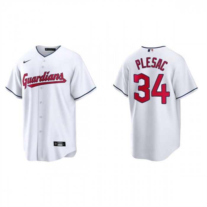 Youth Cleveland Guardians Zach Plesac Cool Base Replica Jersey White