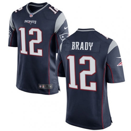 Men's New England Patriots Tom Brady Game Jersey Navy Blue